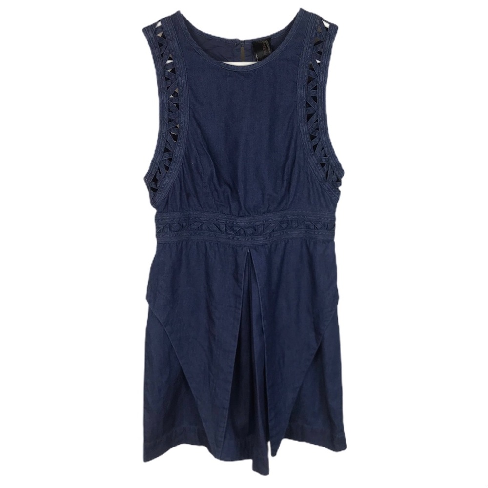 Free People Navy Blue Midi Dress